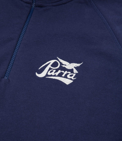 by Parra Pencil Bird Half Zip Sweatshirt - Blue