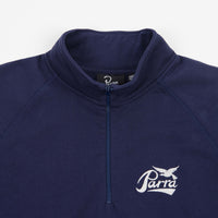 by Parra Pencil Bird Half Zip Sweatshirt - Blue thumbnail