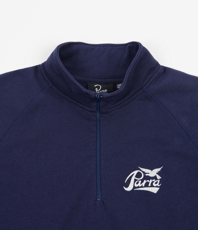 by Parra Pencil Bird Half Zip Sweatshirt - Blue