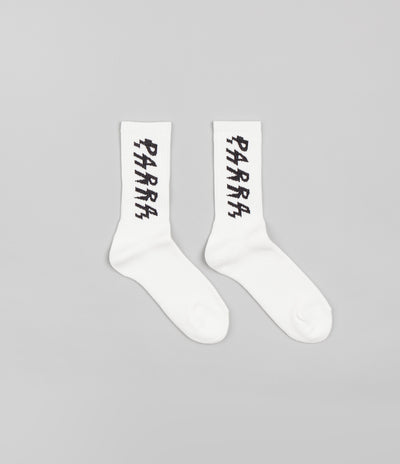 by Parra Shocker Logo Crew Socks - White