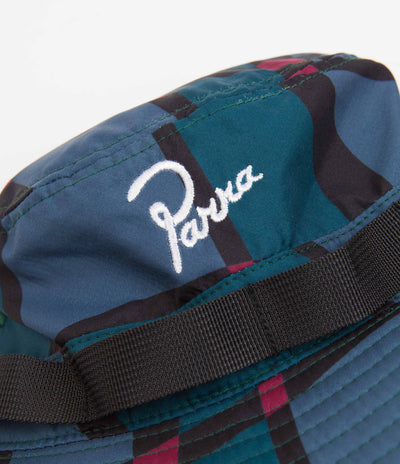 by Parra Squared Waves Pattern Safari Hat - Multi