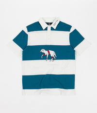 by Parra Striped Goat Polo Shirt - White / Green