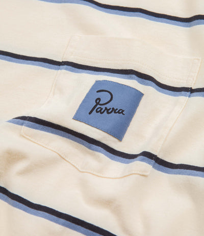by Parra Striper Pocket Logo T-Shirt - Dusty Blue