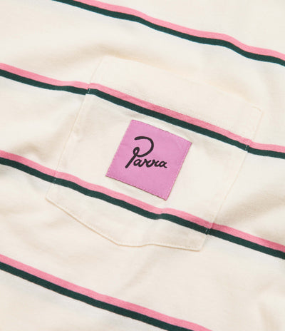 by Parra Striper Pocket Logo T-Shirt - Pink