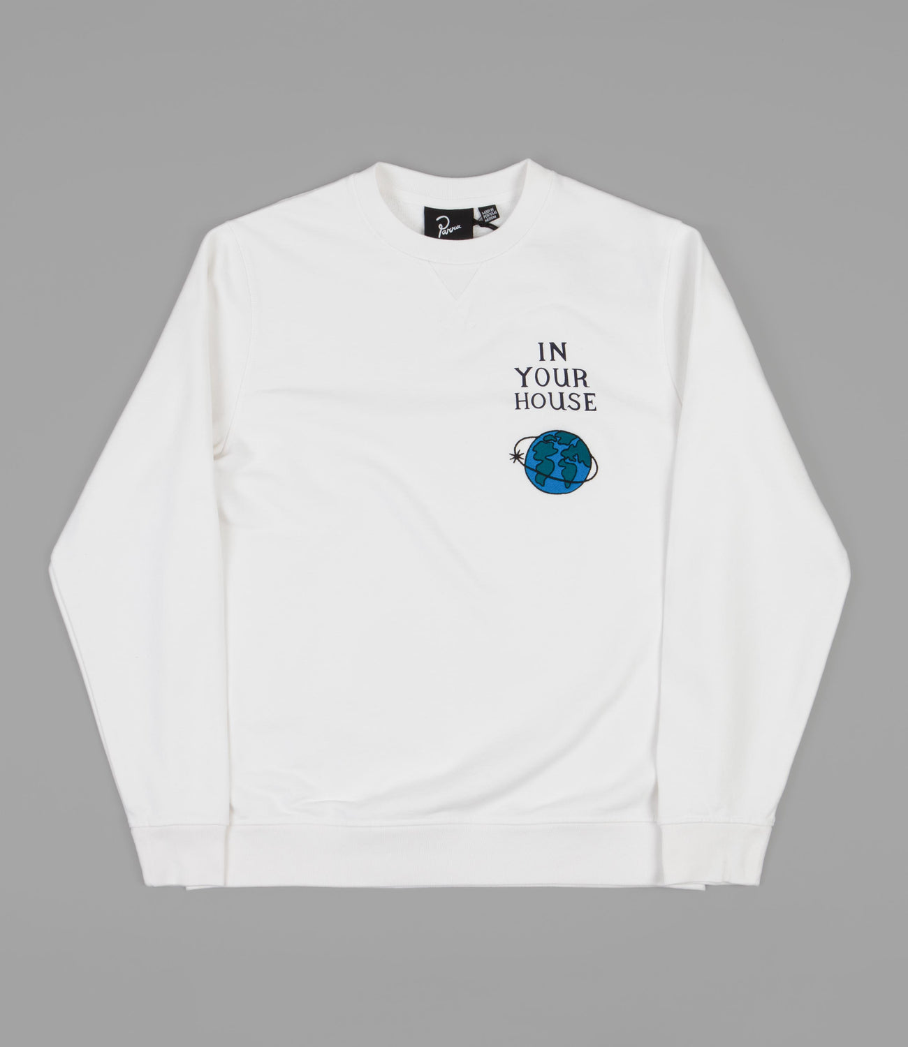 by Parra Systems Logo Crewneck Sweatshirt - White | Flatspot 