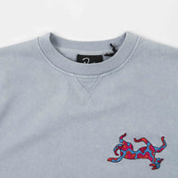 by Parra Upside Dog Race Crewneck Sweatshirt - Dusty Blue thumbnail