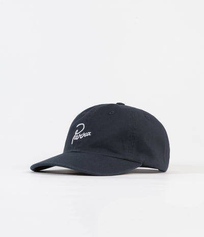by Parra Washed Signature Logo Cap - Navy Blue