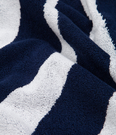 by Parra Waves Of The Navy Bath Towel (2 Pack) - Navy / White