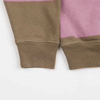 by Parra Worked P Striper 1/2 Zip Sweatshirt - Lavender thumbnail