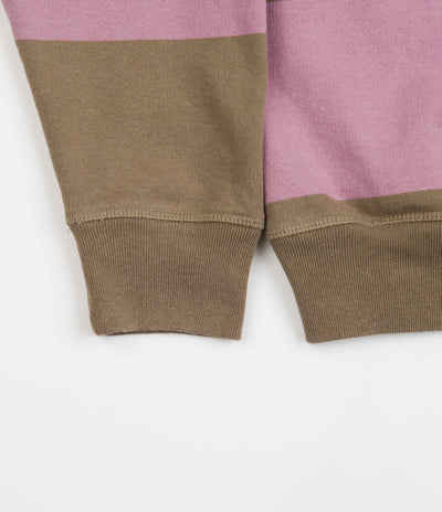 by Parra Worked P Striper 1/2 Zip Sweatshirt - Lavender