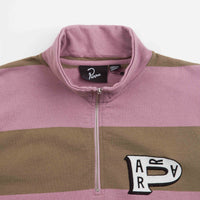 by Parra Worked P Striper 1/2 Zip Sweatshirt - Lavender thumbnail