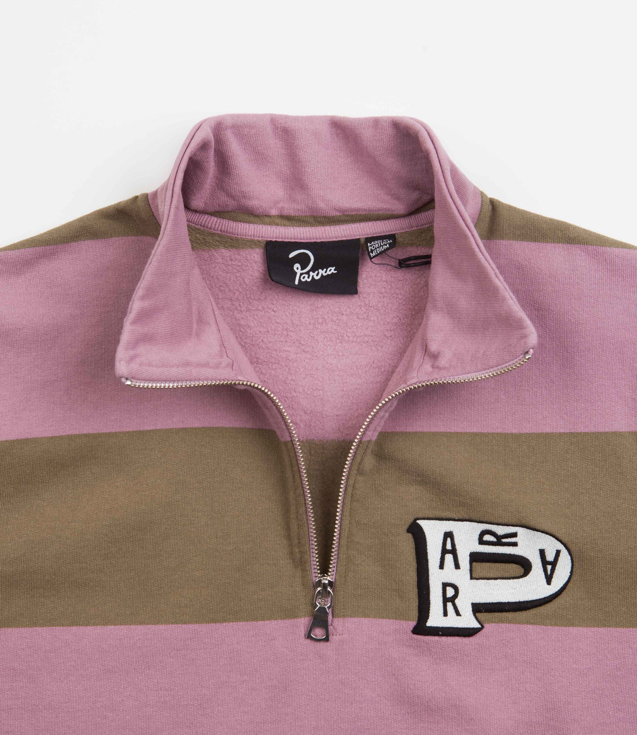 お歳暮 人気 by Parra Worked P Striper 1/2 Zip Sweatshirt - Lavender トップス