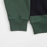 by Parra Worked P Striper 1/2 Zip Sweatshirt - Navy Green thumbnail