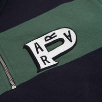 by Parra Worked P Striper 1/2 Zip Sweatshirt - Navy Green thumbnail