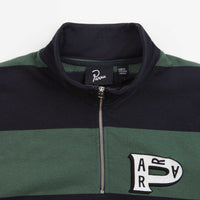 by Parra Worked P Striper 1/2 Zip Sweatshirt - Navy Green thumbnail