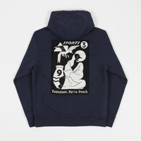 by Parra Wrapped Blanket Hoodie - Navy Blue thumbnail