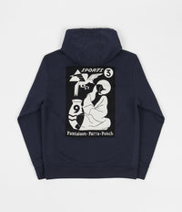 by Parra Wrapped Blanket Hoodie - Navy Blue