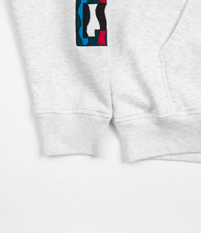 by Parra Zebra Striped P Hoodie - Ash Grey