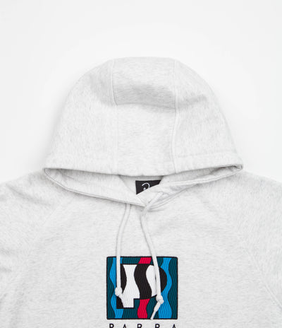 by Parra Zebra Striped P Hoodie - Ash Grey