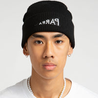 by Parra Mirrored Flag Logo Beanie in Black thumbnail