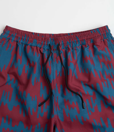 by Parra Tremor Pattern Swim Shorts - Deep Red