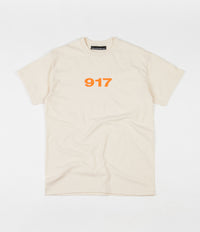 Call Me 917 Block Logo T-Shirt - Creme