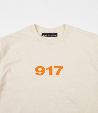 Call Me 917 Block Logo T-Shirt - Creme