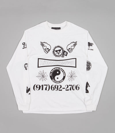Call Me 917 Collage Long Sleeve T-Shirt - White