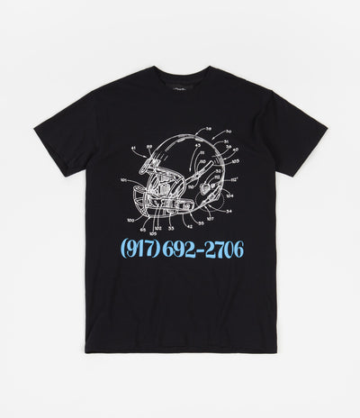Call Me 917 Football T-Shirt - Black