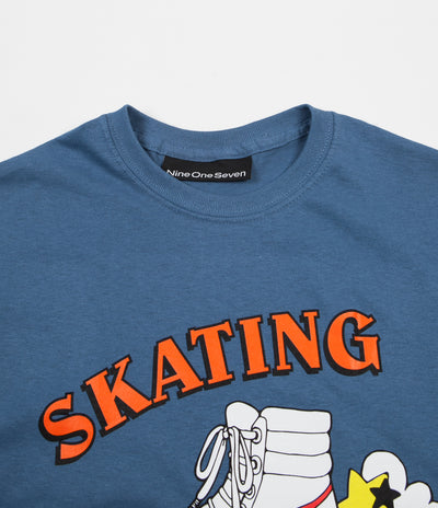 Call Me 917 Skate Or Die T-Shirt - Blue