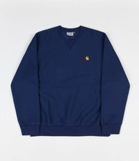Carhartt American Script Crewneck Sweatshirt - Metro Blue