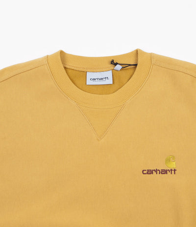 Carhartt American Script Crewneck Sweatshirt - Winter Sun