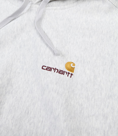 Carhartt American Script Hoodie - Ash Heather / Gold