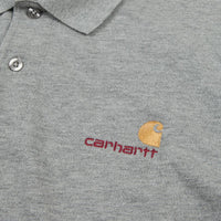 Carhartt American Script Long Sleeve Polo Shirt - Grey Heather thumbnail