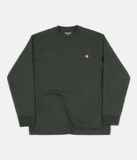 Carhartt American Script Long Sleeve T-Shirt - Dark Teal