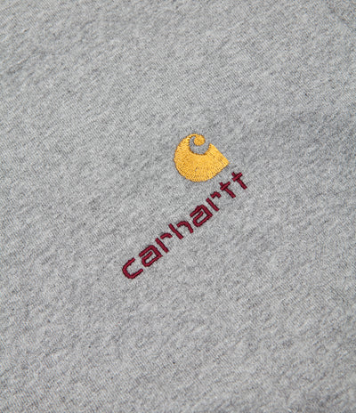 Carhartt American Script Long Sleeve T-Shirt - Grey Heather