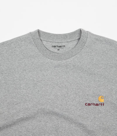 Carhartt American Script Long Sleeve T-Shirt - Grey Heather
