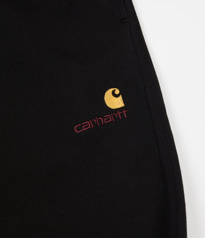 Carhartt American Script Sweatpants - Black / Gold