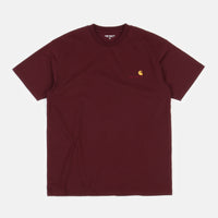 Carhartt American Script T-Shirt - Bordeaux thumbnail