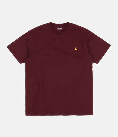 Carhartt American Script T-Shirt - Bordeaux