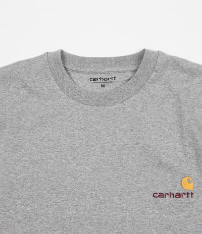 Carhartt American Script T-Shirt - Grey Heather