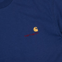 Carhartt American Script T-Shirt - Metro Blue thumbnail
