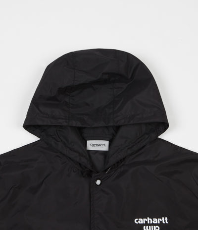 Carhartt Astra Hooded Coach Jacket - Black White