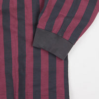 Carhartt Barnett Stripe Long Sleeve T-Shirt - Blacksmith / Dusty Fuchsia / Black thumbnail