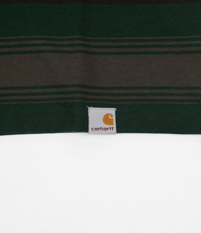 Carhartt Buren Stripe T-Shirt - Bottle Green