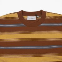 Carhartt Buren Stripe T-Shirt - Brandy thumbnail