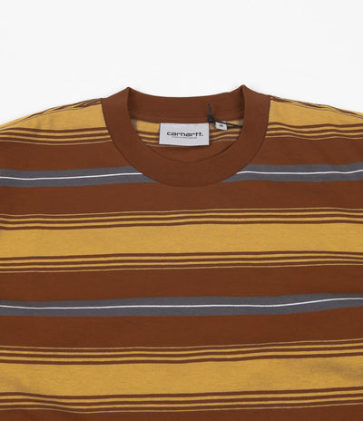 Carhartt Buren Stripe T-Shirt - Brandy