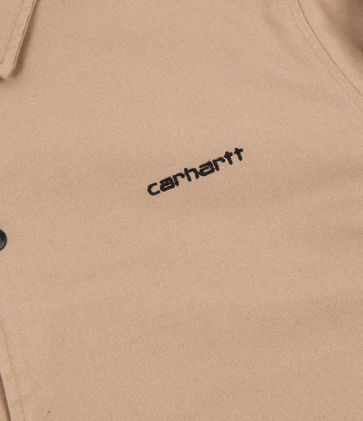 Carhartt Canvas Coach Jacket - Dusty Hamilton Brown / Black