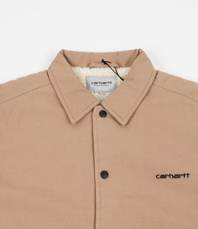 Carhartt Canvas Coach Jacket - Dusty Hamilton Brown / Black
