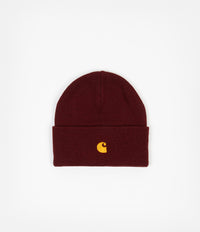 Carhartt Chase Beanie - Bordeaux / Gold